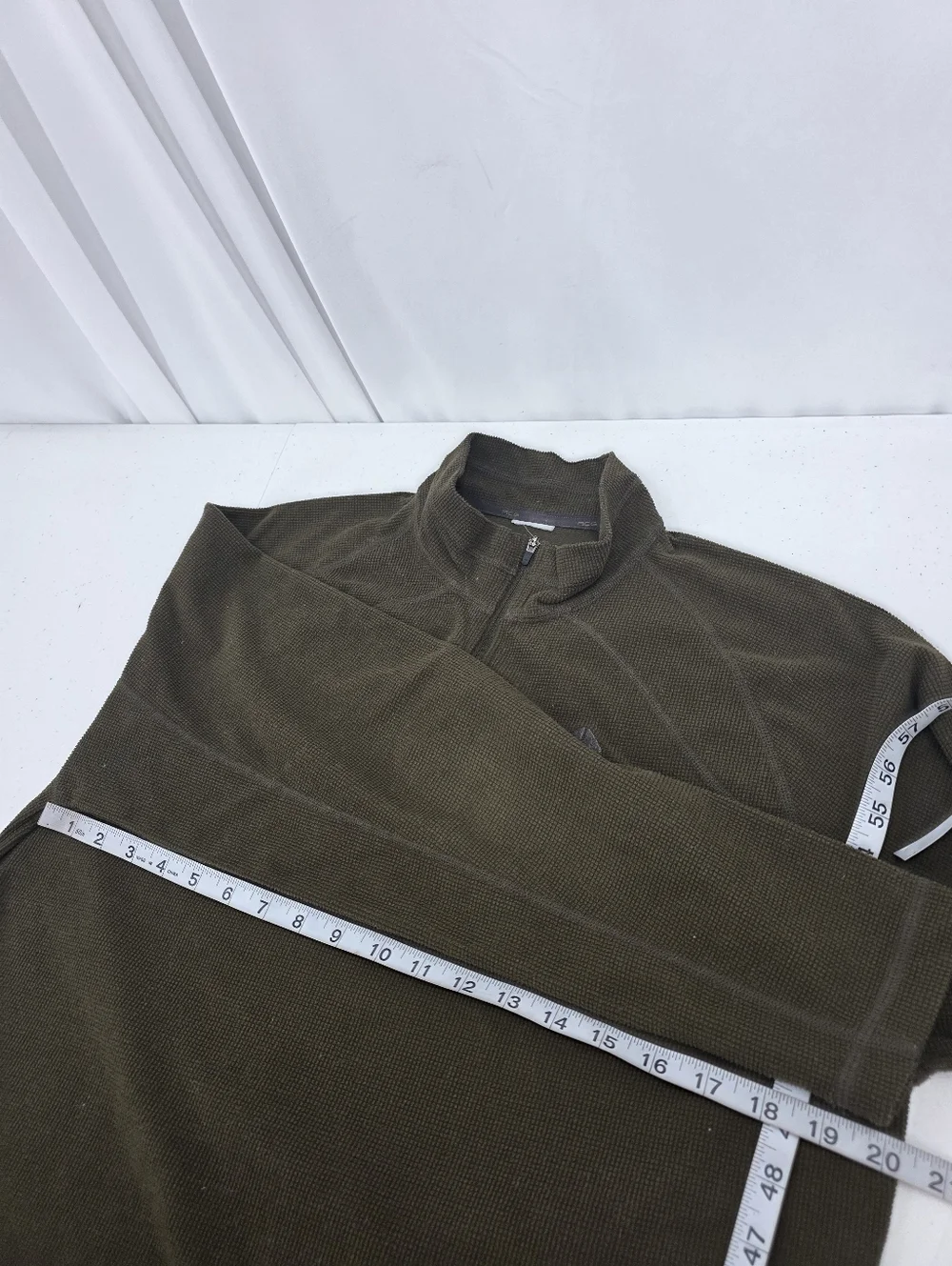 Vintage Nike ACG Men's‎ Army Green Quarter Zip Pullover Waffle Knit Y2K Medium.